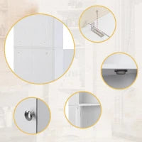 Armadio angolare da bagno con due ripiani regolabile, impermeabile e resistente all'umidità,struttura stabile,Bianco