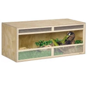 Terrario per Rettili/Anfibi, Porte Scorrevoli in Vetro, Griglie di Ventilazione, 120x50x50cm