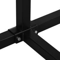 Supporto per 2 Kayak, Surf, Stand-Up Paddle, Telaio in Metallo Regolabile in Larghezza da 144-180 cm, Nero