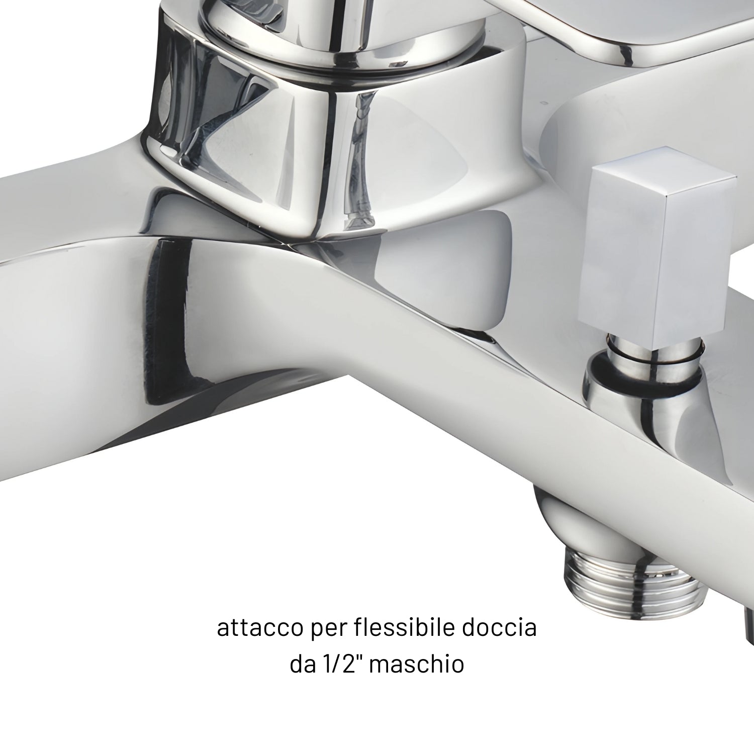 Miscelatore esterno vasca francia con deviatore rubinetto monocomando cromato ogomondo *** confezione 1