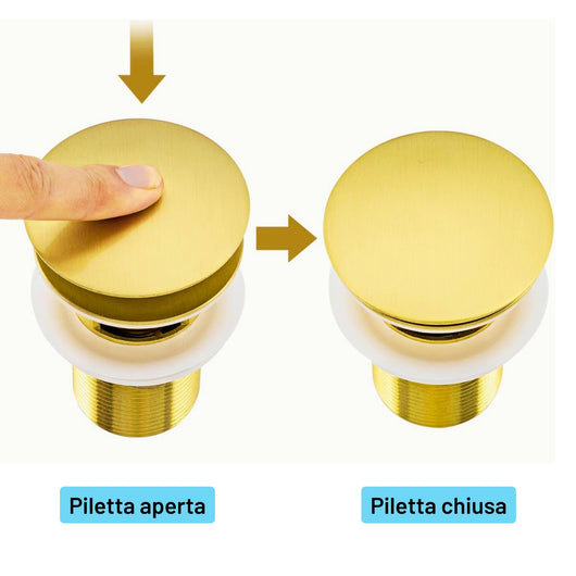 Miscelatore per lavabo jazz con leva in metallo e sistema quickinstall integrato *** finitura- oro lucido, confezione 1