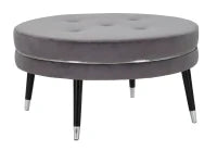 Pouf Paris xxl Grigio/Silver cm Ø 90X46