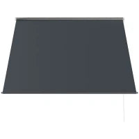 Tenda da Sole a Bracci con Apertura Manuale, Inclinazione e Protezione UV30+, 150x120 cm, Grigio