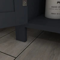 kleankin Mobile Sottolavabo in Truciolato e MDF a 2 Ante con Ripiano Interno Regolabile, 60x30x60 cm, Grigio