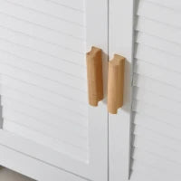 kleankin Mobiletto per Bagno o Camera da Letto in MDF Bianco Impermeabile con Cassetto e Armadietto, 59 x 29 x 80cm