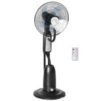 Ventilatore Nebulizzatore e Deumidificatore Oscillante 70° con 3 Modalità, Telecomando e Timer 7.5h, Tanica 2.8L, 90W, Ф44.5cm x 120cm