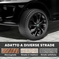 Macchina Elettrica per Bambini a Licenza Land Rover con Fari, Clacson e Cintura,106x65.5x51 cm, Nero