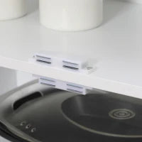 Credenza Cucina Alta con Armadietti e 4 porte 6 mensole di archiviazione, stile moderno, 76 x 40 x 177cm, bianco| Aosom Italy