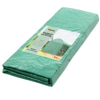 Telo per Serra in PE con 6 Finestre, Porta Avvolgibile e Bordi Interrati, 3x2x2 m, Verde
