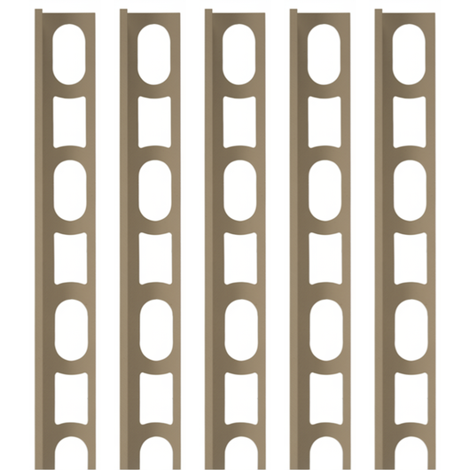 Profili in alluminio verniciato colore seta 134 a l per finitura parete proangle *** pezzi 5 pz, confezione 1