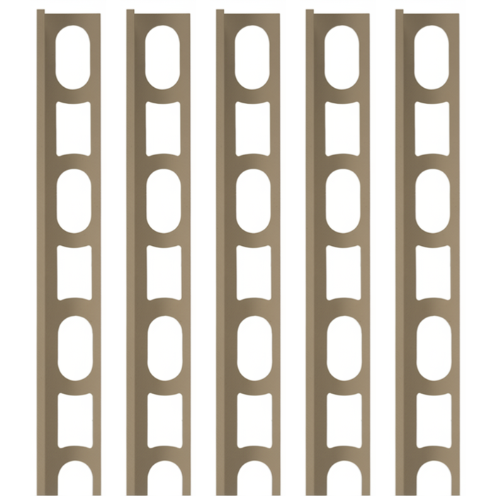 Profili in alluminio verniciato colore seta 134 a l per finitura parete proangle *** pezzi 5 pz, confezione 1