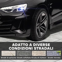 Macchina Elettrica per Bambini 5 Anni con Licenza Audi, Telecomando e Musica, Nera
