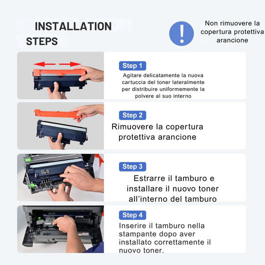 Toner compatibile per brother tn-2320 nero alta capacità per stampanti laser