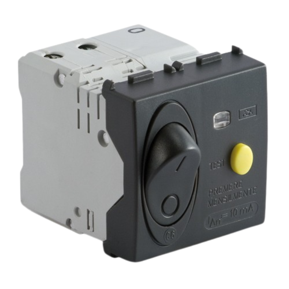 Interruttore automatico magnetotermico differenziale 1p+n 16a master modo