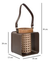 Lanterna Iron-Rattan cm 16X13X20
