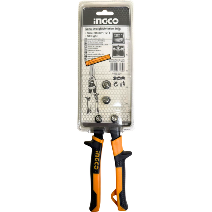 Cesoia lattoniere dritta professionale 300 mm taglio plastica gomma ottone 0,5mm