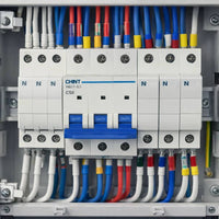Chint nb1-63 interruttore magnetotermico 3p curva c 6ka guida din *** ampere 50 ampere, confezione 1