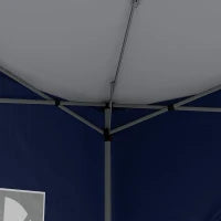 Gazebo da Giardino Pieghevole con Corde e Picchetti Inclusi, 2.95x2.95x2.58 m, Blu