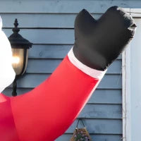 Babbo Natale Gonfiabile con Luci LED Bianche e Gonfiatore Incluso, 146x77x238 cm