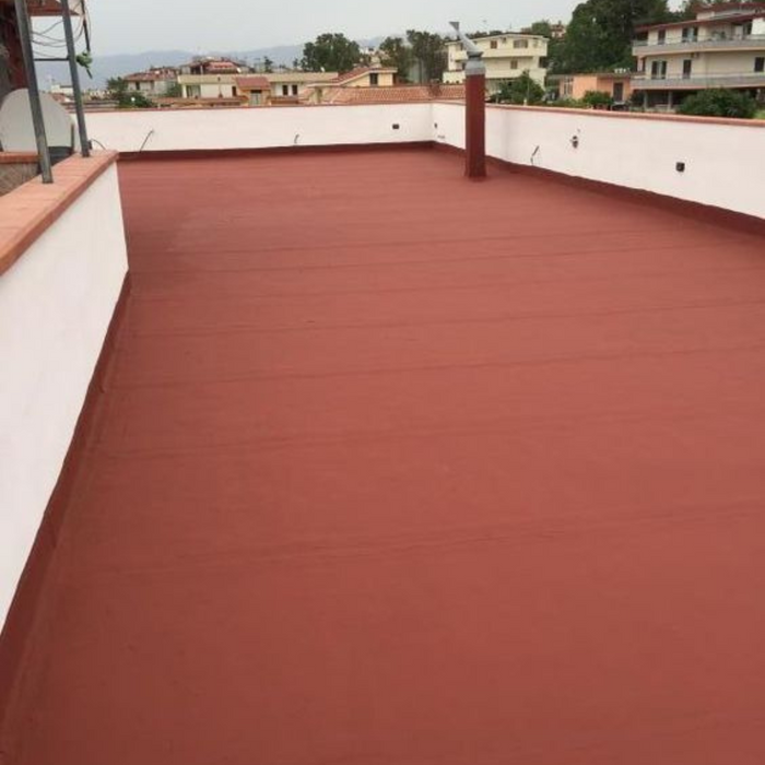 Guaina liquida impermeabilizzazione protezione riparazione balcone tetto rossa *** formato 18 kg, confezione 1