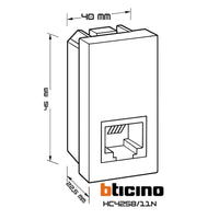 Bticino axolute hc4258/11n connettore telefonico rj11 tipo k10 tech