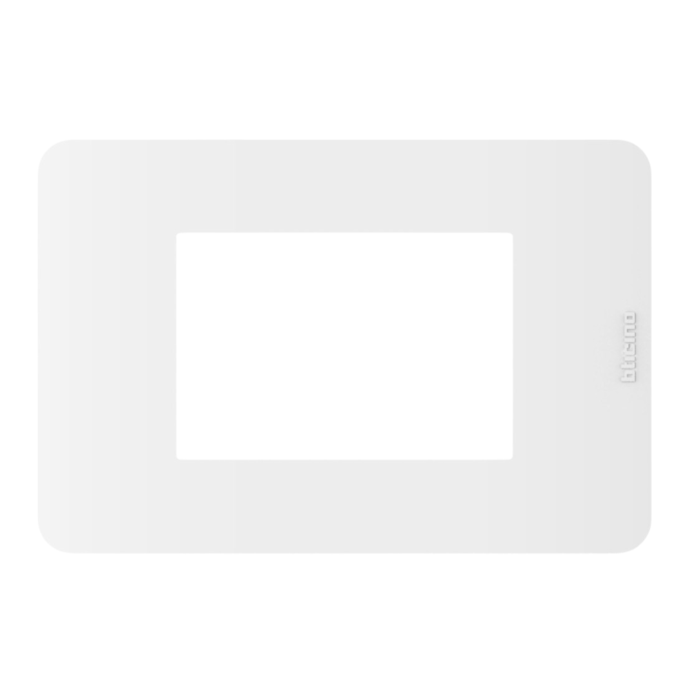 Bticino serie matixgo placche a 3 moduli in tecnopolimero varie finiture *** colore bianco, confezione 1