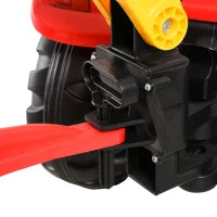 Ruspa Giocattolo a Pedali, Escavatore Cavalcabile per Bambini con Pale e Volante, 179x42x59cm Multicolore