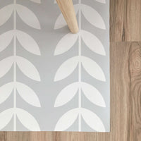 Tappeto in vinile Foglie Vintage grigio cenere 48x198 cm Decochic