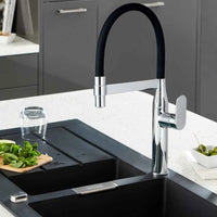 Miscelatore monocomando lavello cucina nairobi ottone cromato canna flessibile *** finitura- cromo lucido, confezione 1