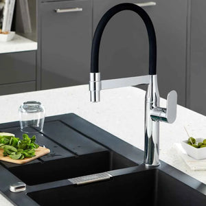 Miscelatore monocomando lavello cucina nairobi ottone cromato canna flessibile *** finitura- cromo lucido, confezione 1