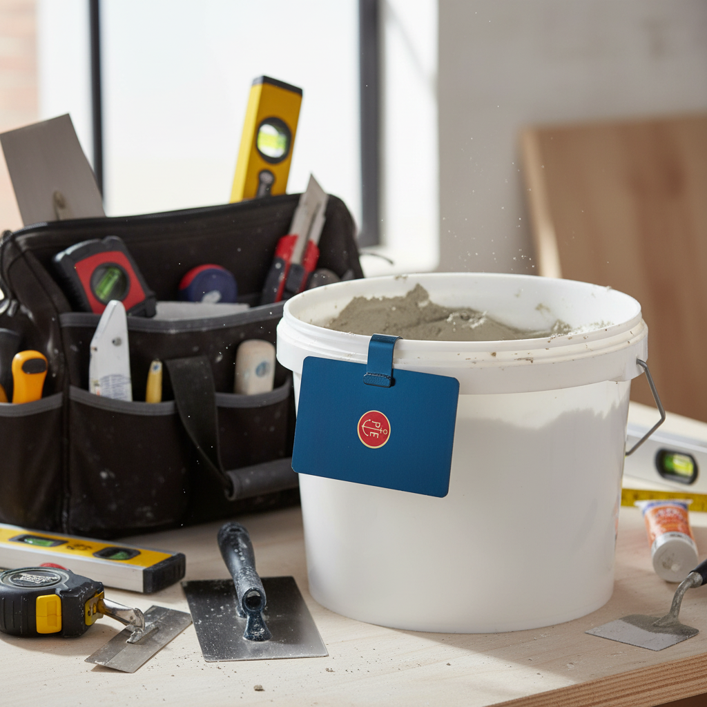 Spatola milanese blu 80 mm per edilizia e carrozzeria