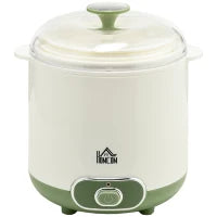 Yogurtiera 20W da 1.5L per 3-5 Persone con 2 Vasetti e Colino, in Plastica, 19.5x17.5x21.4 cm, Bianca