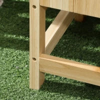 Fioriera da Esterno Verticale in Legno con Foro di Drenaggio e Rivestimento Interno, 86x30x50 cm