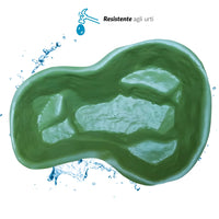 Laghetto da giardino green bracciano litri 220 dimensioni 136x100xh34 cm