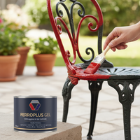 Ferroplus gel smalto sintetico antiruggine per ferro rosso fuoco 750 ml