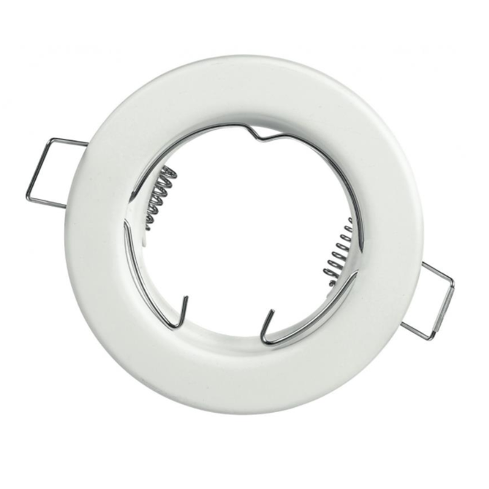 Struttura rotonda incasso per lampada gu10 reflex metallo *** colore bianco, confezione 1
