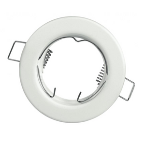 Struttura rotonda incasso per lampada gu10 reflex metallo *** colore bianco, confezione 1