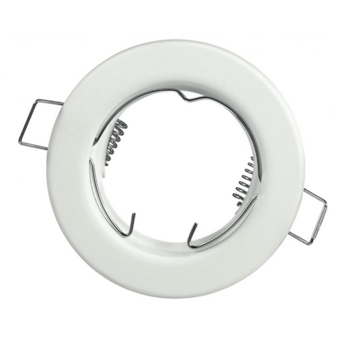 Struttura rotonda incasso per lampada gu10 reflex metallo *** colore bianco, confezione 1