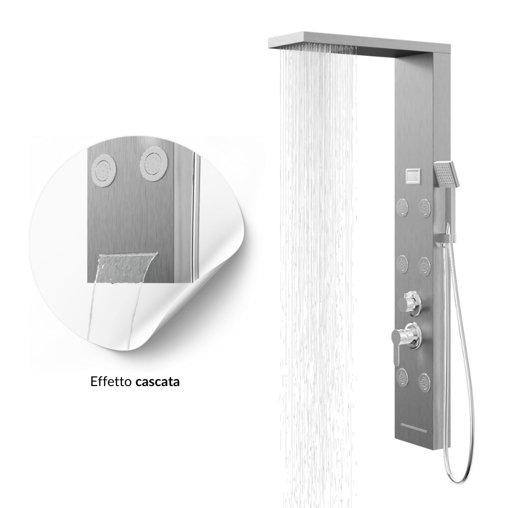 Colonna pannello doccia 4 funzioni york-1 display controllo temperatura cromo