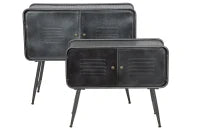 Mobiletto Iron School Coppia Cm  88X38X78 - Cm 70.5X30X58.5