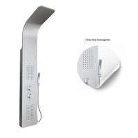 Colonna doccia 3 funzioni acciaio inox 2 bocchette idro lombari l20xp44xh140 001b *** finitura- spazzolato, confezione 1