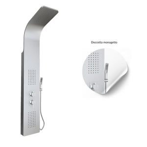 Colonna doccia 3 funzioni acciaio inox 2 bocchette idro lombari l20xp44xh140 001b *** finitura- spazzolato, confezione 1