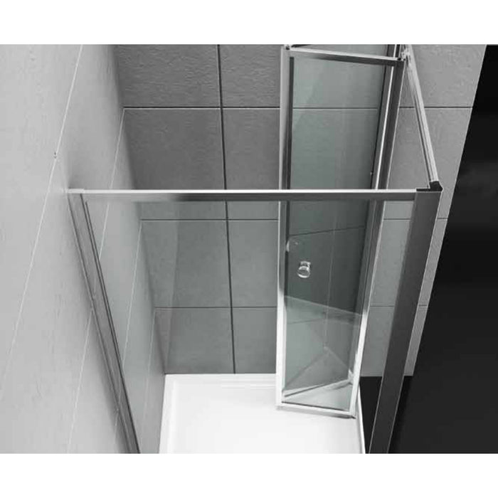 Lato fisso box doccia book adatto per porta a soffietto book cristallo temprato *** misure 88-90xh190 cm stampato, co...