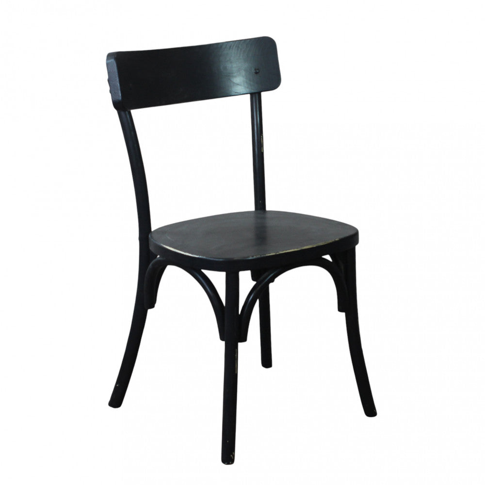 SEDIA IN LEGNO NERO POLLY