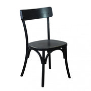 SEDIA IN LEGNO NERO POLLY