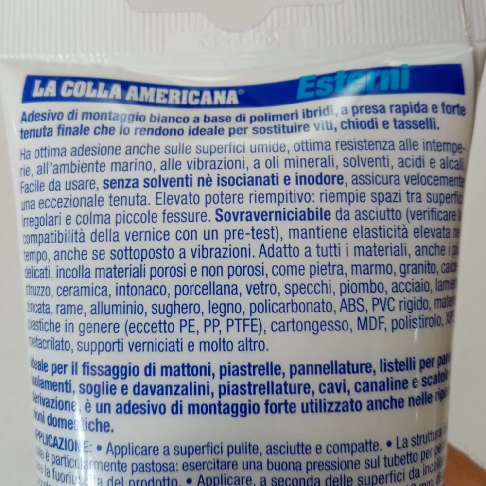 La colla americana 200gr colla bianca universale a presa rapida per esterni ed interni