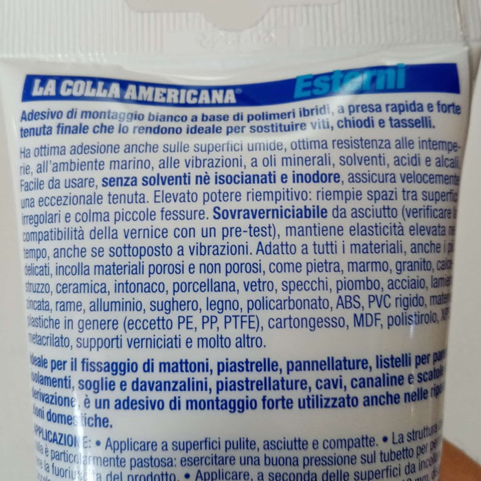 La colla americana 200gr colla bianca universale a presa rapida per esterni ed interni