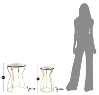 Tavolinetti Abstract Top -A- Coppia cm Ø 37X51-25X46