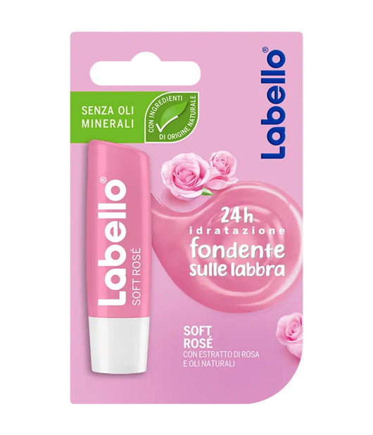 Trade Shop - Labello Soft Rosè Rose Balsamo Labbra Formula Senza Oli Minerali E Parabeni -