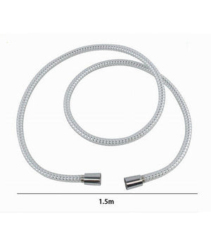 Laccio Tubo Flessibile Doccia Biflex Cromo Bianco Universale Lungo 1.5 Mt 87302         